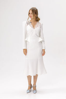 Платье Pirs 6605 молочный