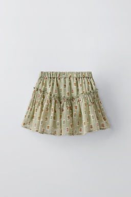 SHIMMERY FLORAL BERMUDA SKORT - Zara фото 2