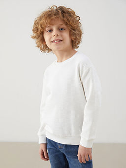 Bisiklet Yaka Basic Erkek ?ocuk Sweatshirt