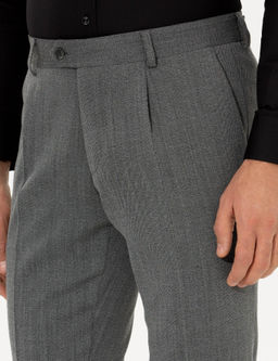 Серые зауженные брюки из ткани - Cacharel фото 13