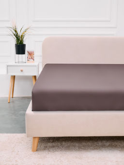 Простыня из полисатина гладкокрашенного - Дымчатая роза 180х215