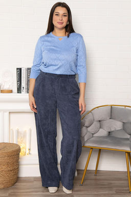 Брюки вельветовые Брауни (синие) Б14901-25М - Lt collection фото 5