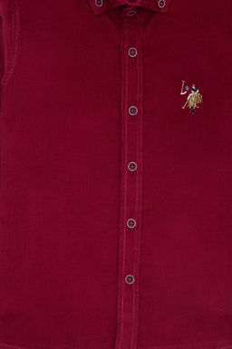U. S. Polo Assn Рубашка с длинным рукавом вишневого цвета для мальчика - U.s. polo assn фото 3