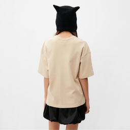 Футболка женская MIST Coordinates, размер S-M, бежевая