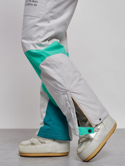 Горнолыжный комбинезон женский зимний зеленого цвета 2320Z