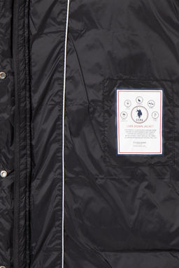 Женское черное пальто с капюшоном из синтетики - U.s. polo assn фото 17