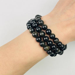 Бусины для украшений из золотистого Обсидиана (45 бусин)