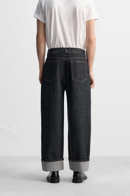 LIMITED EDITION RELAXED FIT TURN-UP JEANS - Zara фото 3