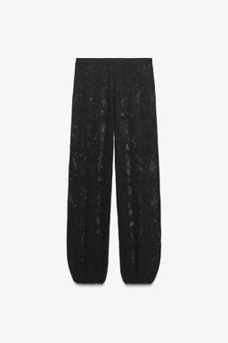 FLORAL STRUCTURE KNIT TROUSERS - Zara фото 6