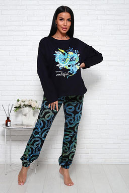 Костюм с брюками (01027. бирюзовый) - Плиона фото 4