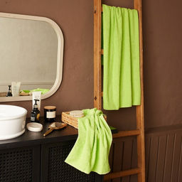 Полотенце махровое Экономь и Я 30*60 см, цв. зеленый, 100% хлопок, 320 гр/м2  фото 7