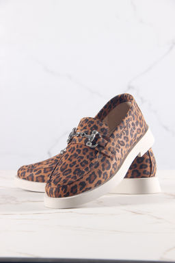 Лоферы туфли 172.1841be.Коричневый леопард