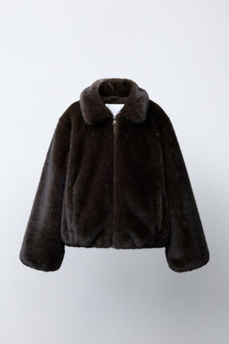 FAUX FUR BOMBER JACKET