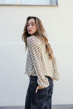 POLKA DOT PRINT BLOUSE - Zara фото 19