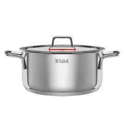 Кастрюля из нержавеющей стали Tendency 6,8л, д26см, h13,5см, s0,6мм, дно s2,8мм, плоская стеклянная жаропрочная крышка, пароотвод, стальной обод, капсулированное дно, прутковые ручки из нержавеющей стали на точечной сварке, полировка снаружи - зерк