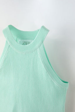 RIBBED HALTER TOP - Zara фото 12