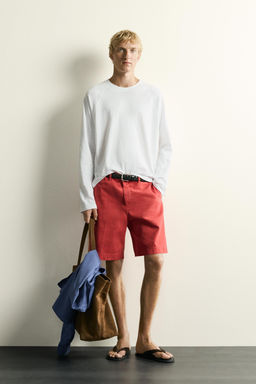 CAMISETA COLOR BLOCK ALGOD?N - LINO / Blanco