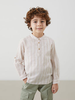 Hakim Yaka ?izgili Erkek ?ocuk G?mlek