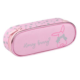 Пенал школьный Феникс+, арт.72199/ 24 КРОЛИК С БАНТОМ (без наполнения, 22х8.5х4.7 см, полиэстер, мол