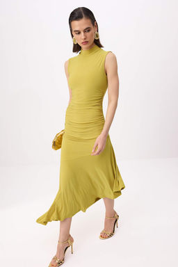 Yag Yesil K?rm?z? Etek Ucu F?rf?r Detayl? Orme S?k Abiye Gece Mezuniyet Elbisesi TPRSS25EL00005