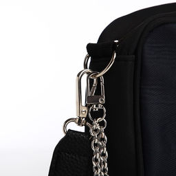 Сумка молодёжная текстильная Цветы, 19*14*6 см, черный - Nazamok фото 4