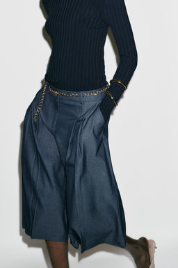 CHAIN BELT LONG BERMUDA SHORTS - Zara фото 2