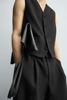 TEXTURED WAISTCOAT WITH POCKETS - Zara фото 6