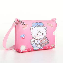 Сумка детская «Милый пекарь», для девочки, на молнии, розовая