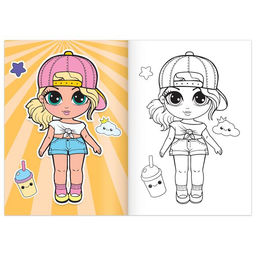 Цена за 2 шт. Раскраска WOW Girls. Модницы, формат А5, 12 стр.