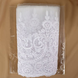 Кружево на сетке, 280 мм, 11±1 м, белое