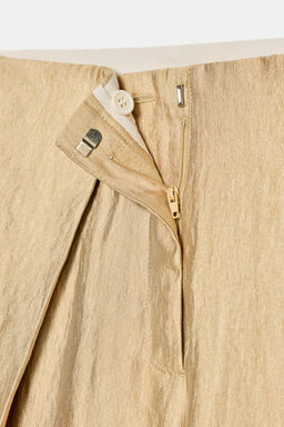 METALLIC PLEATED TROUSERS ZW COLLECTION - Zara фото 6