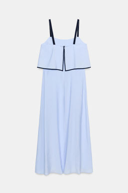 VESTIDO MIDI COMBINADO / Azul claro - Zara фото 10