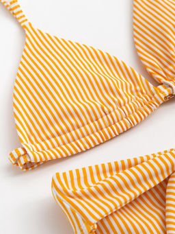 Купальник женский раздельный MINAKU Stripe, размер 42, жёлтый