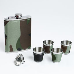Подарочный набор 6 в 1 Камуфляж: фляжка 240 мл, 4 стопки, воронка - Simaland фото 5