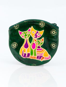 Кошелек под мелочь ручной принт Два Кота №0755/1 уп/3шт - Ганг фото 2