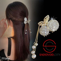 Заколка-краб для волос с вишней