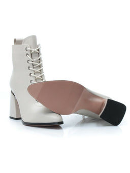 01-PCS125-2 BEIGE Ботинки демисезонные женские (натуральная кожа, байка)