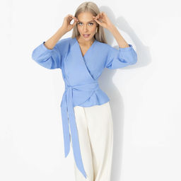 Блуза из вискозы, Восхитительные охваты (голубой рассветный) - Charutti фото 6