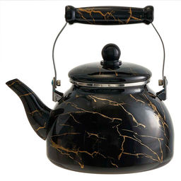 EM-1346 Чайник эмалированный с керамической ручкой 3,0л.Marble