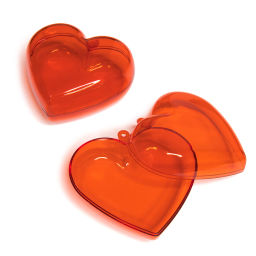 Пластиковая основа для декора 8 см Сердце (6 шт) SF-3355, красный - Больше подарков фото 3