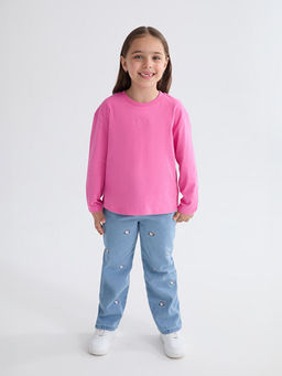 Hello Kitty Nak??l? K?z ?ocuk Jean Pantolon