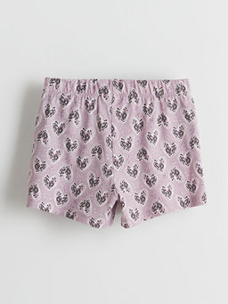Kalp Bask?l? K?z ?ocuk ?ort Pijama Alt?