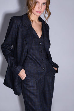 Жилет Pirs 4756 серо-синяя клетка  фото 2