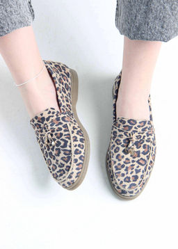 Лоферы туфли 170.2614be. бежевый леопард