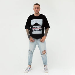 Футболка мужская KAFTAN «Помощь», размер 54, чёрная