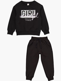 Комплект спортивный для девочки UD 7749 черный - Mini maxi фото 4