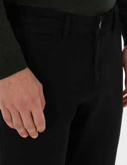 Siyah Slim Fit Pamuk Kar___ml_ Kanvas Pantolon