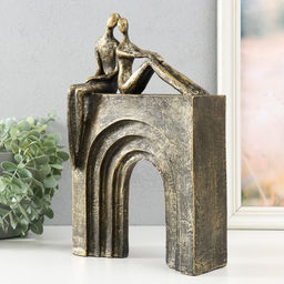 Фигурка полистоун Двое на арке, под металл, 19.2?8.7?30.4 см