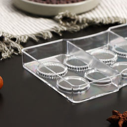 Форма для конфет и шоколада KONFINETTA Медаль, 20?12?2.5 см, 10 ячеек 3.3?0.4 см, прозрачная фото 3