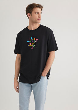 Siyah Istanbul Tisort - Mavi фото 2